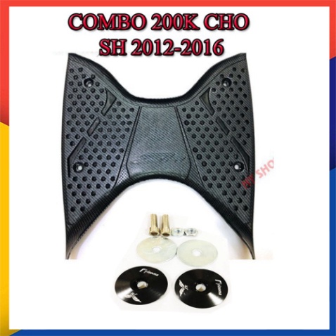 COMBO CHO SH 2012-2020 (GỒM THẢM CARBON ARTISTA CHÍNH HÃNG VÀ ĐÔI ỐC GƯƠNG)