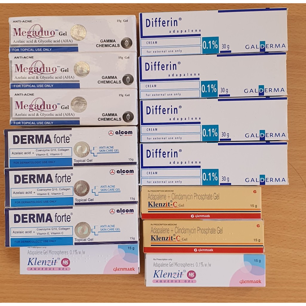 sản phẩm cho da mụn, thâm derma forte, megaduo