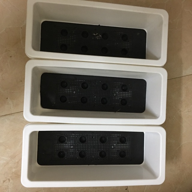 Chậu nhựa trắng dài 48cm