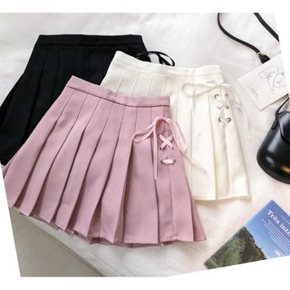 Chân Váy Xếp Ly, Chân Váy Tennis Xếp Ly Cạp Cao Thêu Họa Tiết Có Lót Quần Bên Trong