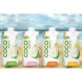 THÙNG 12 HỘP NƯỚC DỪA COCOXIM DỪA XIÊM XANH - TẮC - SEN - THƠM 330ML