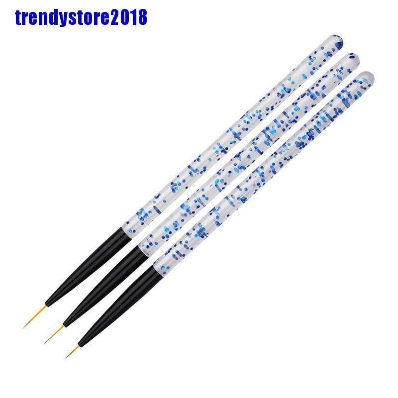 Set 3 Cọ Vẽ Móng Tay Nghệ Thuật Chuyên Nghiệp