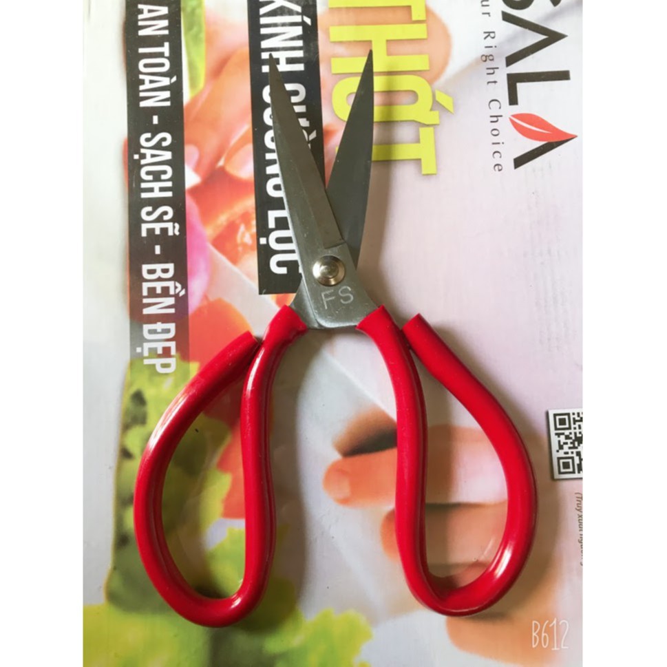 Kéo Cắt Gà inox Cán đỏ Siêu Sắc