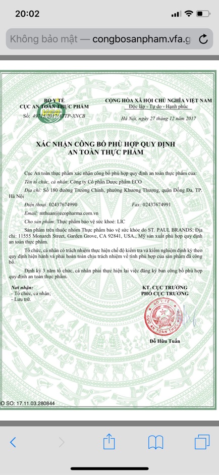 [Tích điểm chính hãng] Lic - Viên uống giảm cân - Hộp 60 viên | BigBuy360 - bigbuy360.vn