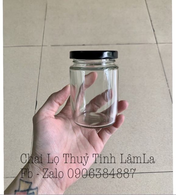 Hũ Thuỷ Tinh Tròn Nắp Thiếc 189ml | Đựng Thực Phẩm , Gia Vị , Mật Ong