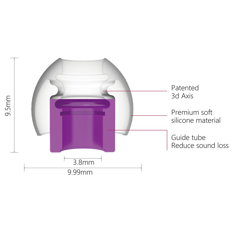 1 Cặp Bọc Tai Nghe Bằng Silicone Co Dãn Cp100