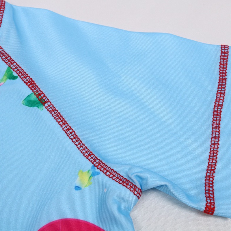 Bộ Đồ Bơi Liền Thân Tay Ngắn + Mũ Bơi Họa Tiết Aisha Dễ Thương Cho Bé Gái