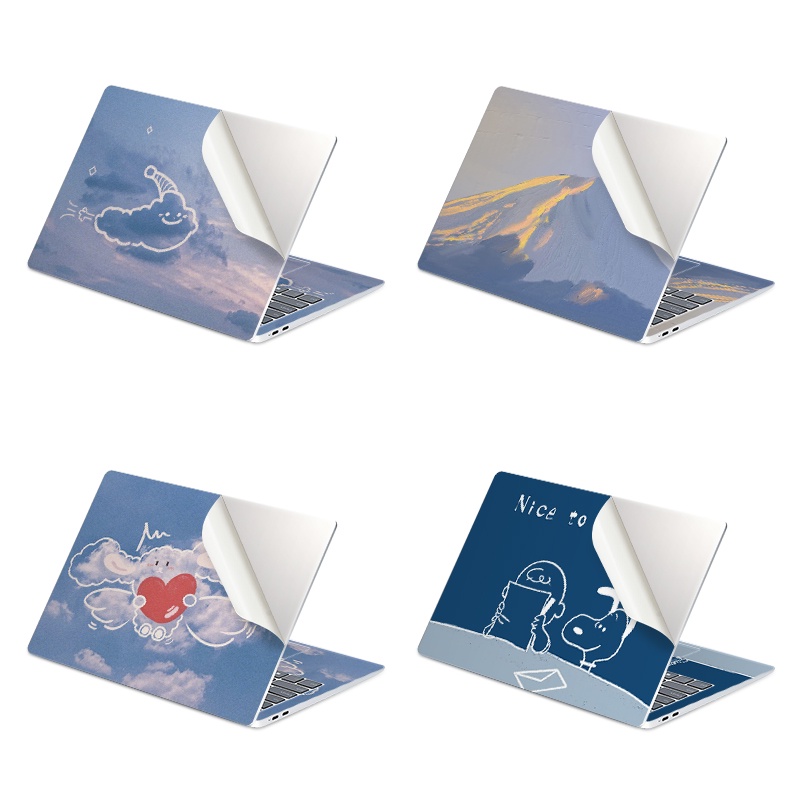 Miếng dán trang trí laptop 11-17 inch hình bầu trời dễ thương
