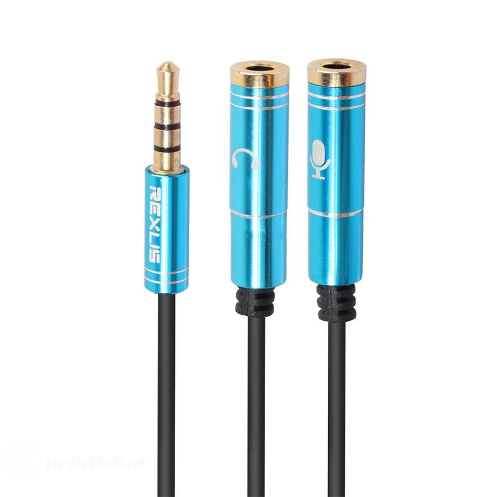 Cáp Chia Tai Nghe 3.5mm + Mic Cho Điện Thoại / Máy Tính Bảng