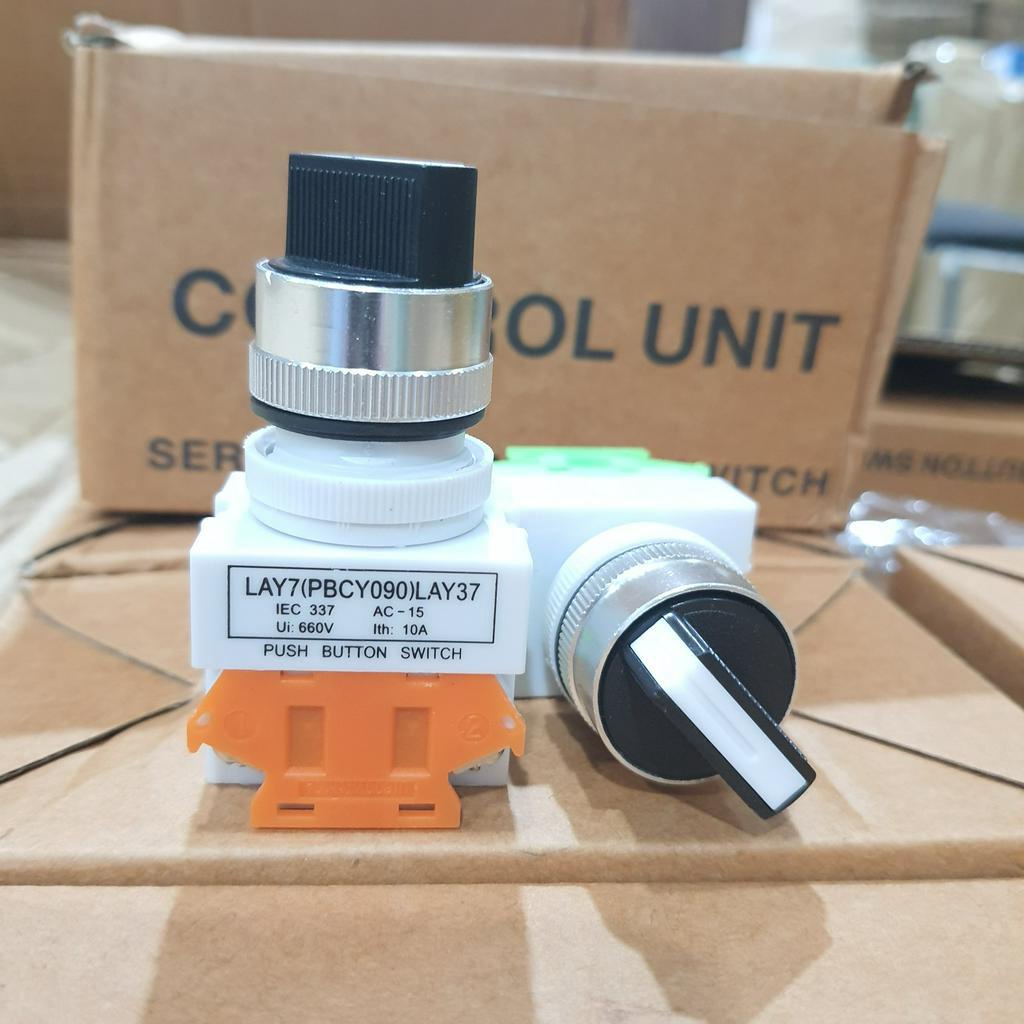 Công tắc 3 vị trí LAY37 LOẠI 1 NHÔM Aluminum chất lượng cao phi 22mm