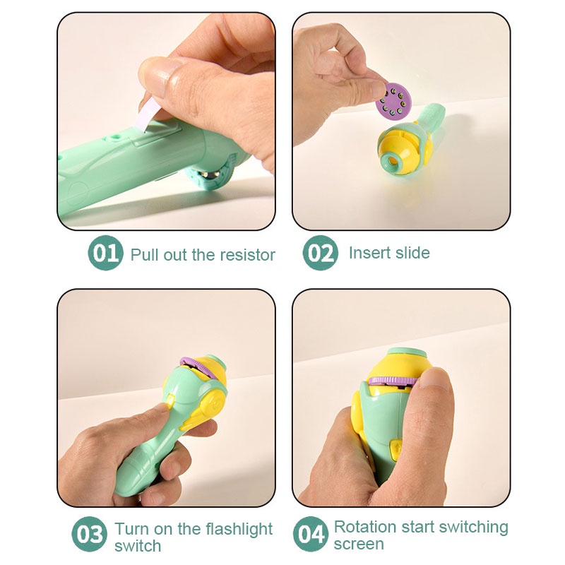 Đồ chơi đèn chiếu hình trái cây/ động vật ZHAN QI TOYS giáo dục sớm cho bé