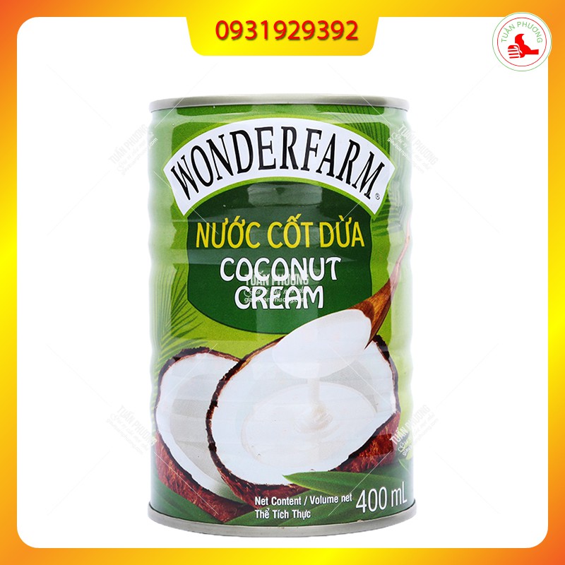 Nước Cốt Dừa Wonderfarm 400ml ( Lon )