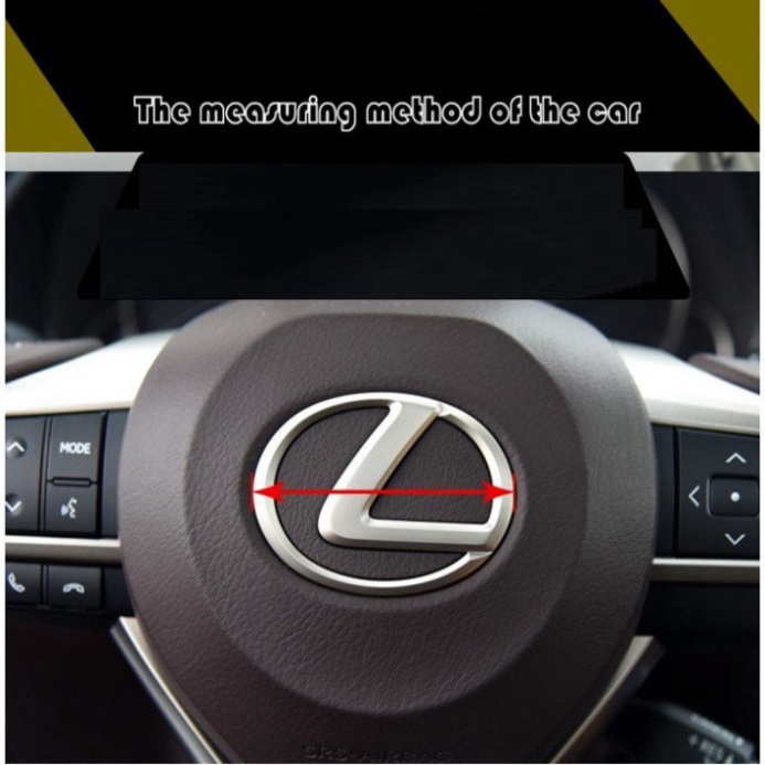 01 Logo vô lăng xe ô tô biểu tượng Lexus, đường kính 64mm và 77mm (HÀNG LOẠI 1)