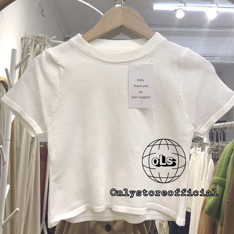 Áo croptop trắng vải thun tăm bó, nhận hàng có vấn đề liên hệ shop trước khi đánh giá
