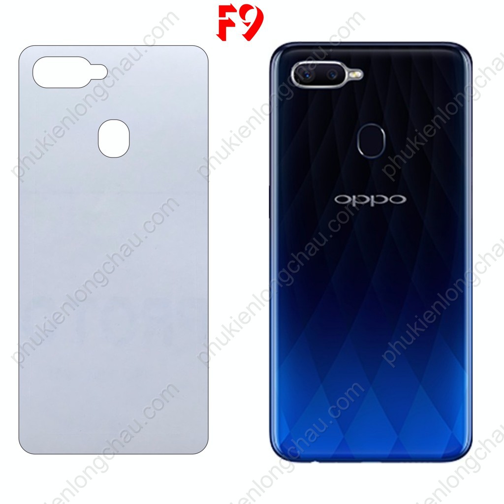 Miếng Dán Lưng Oppo F9 Decal Trong Nhám Chống Vân Tay