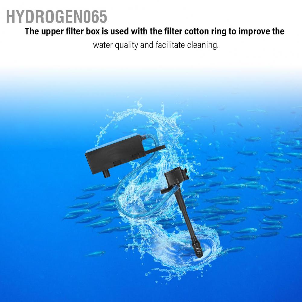 3 trong 1 Bộ lọc bể cá cảnh Bơm tăng oxy Tuần hoàn nước 220‑240V EU Plug Hydrogen065