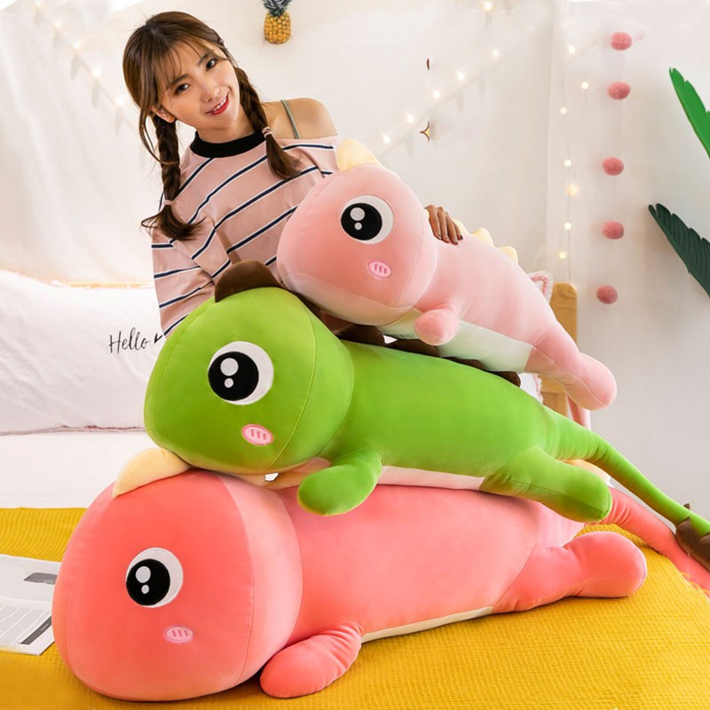 Gấu Bông Khủng Long Đuôi Tim Siêu To Khổng Lồ, Gối Ôm Hình Thú Khủng Long Chất Liệu Cao Cấp Siêu Êm Kích Thước 65cm-1m7