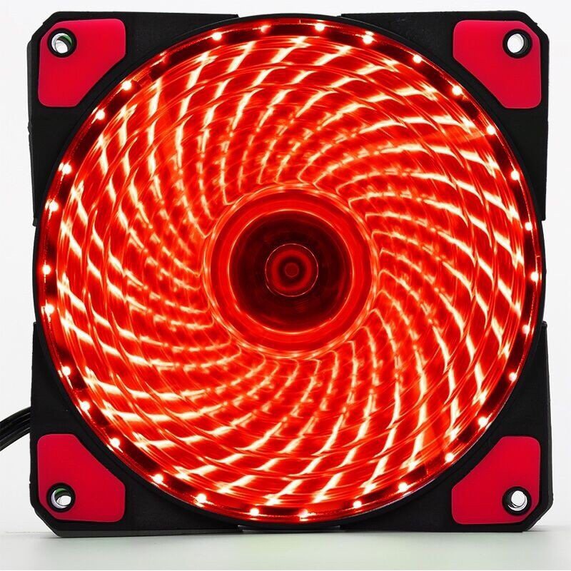 Fan led 12cm Hỗ trợ 33 bóng đèn led màu đỏ .