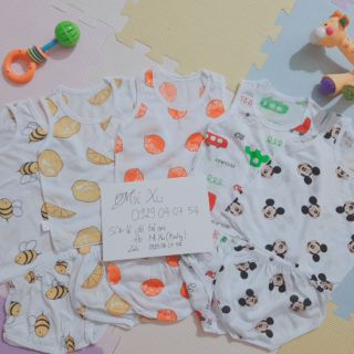 Combo 5 bộ sát nách cho bé trai bé gái từ 5-15kg