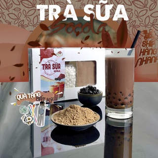 Set nguyên liệu làm trà sữa socola đen BẾP TINH GỌN tự pha tại nhà nguyên liệu nấu trà sữa cao cấp dạng bột mịn 25-30 ly