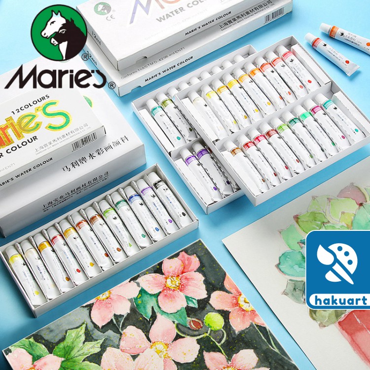 Bộ Màu Nước MARIE'S 12/18/24/36 Màu Dạng Tuýp (12ml) - Họa Cụ Hakuart