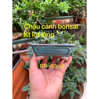 Chậu chữ nhật mini size S- Chậu trồng cây bonsai - chậu trồng sen đá - chậu cảnh bonsai