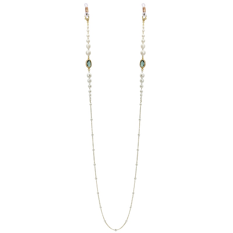 Dây đeo mắt kính chống thất lạc đa năng đính ngọc trai giả phong cách vintage