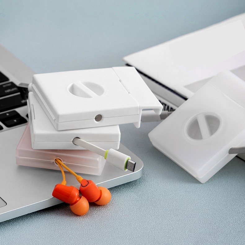 Giá Đỡ Điện Thoại/Dây Cáp Sạc Hình Vuông Bằng Nhựa Đa Năng Có Thể Tái Sử Dụng
