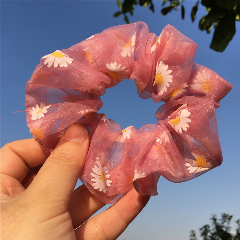 Dây Buộc Tóc Scrunchies Hoa Cúc [HB14]