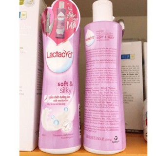 [ Diện Mạo Mới ] Dung dịch vệ sinh phụ nữ Lactacyd Soft & Silky (250ml)