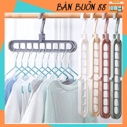 ❌BÁN SỈ❌ Combo 2 Móc Treo Quần Áo Đa Năng 9 Lỗ Tiết Kiệm Diện Tích 2341 Giang Phạm