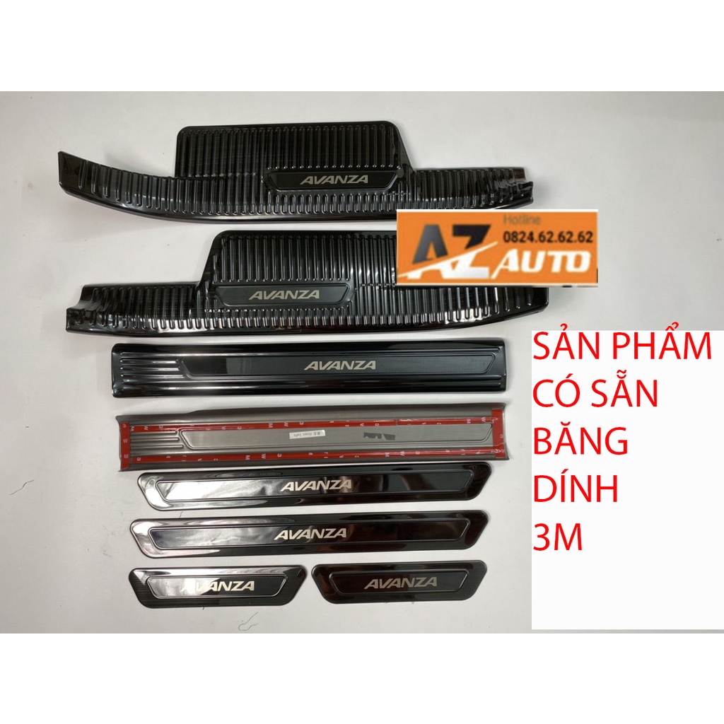 Ốp bậc cửa, nẹp bước chân trong ngoài TOYOTA AVANZA 2022 -20230chất liệu Titan cao cấp