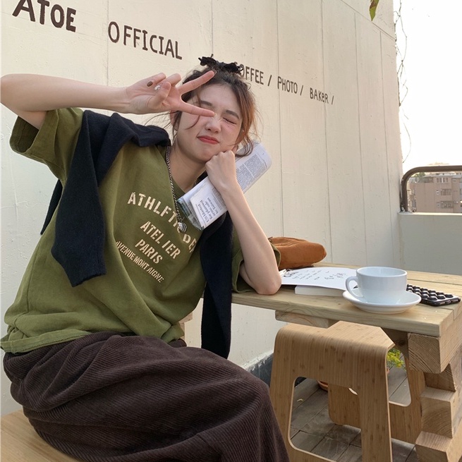 Áo Thun Ngắn Tay Dáng Rộng Thời Trang Mùa Hè Mỹ Dành Cho Nữ