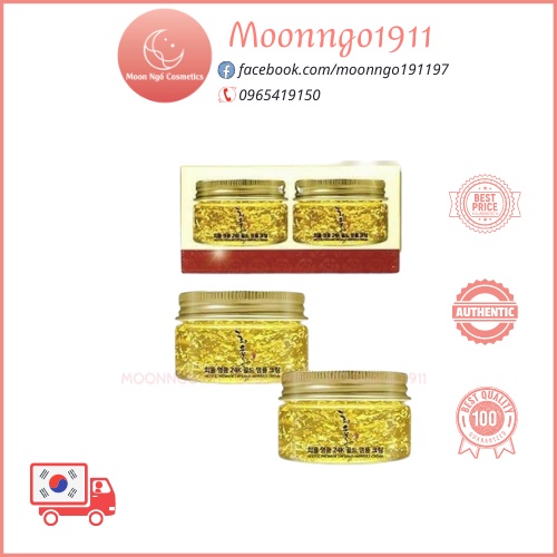 Set kem dưỡng căng bóng lebelage heeyul premium 24k gold ampoule cream