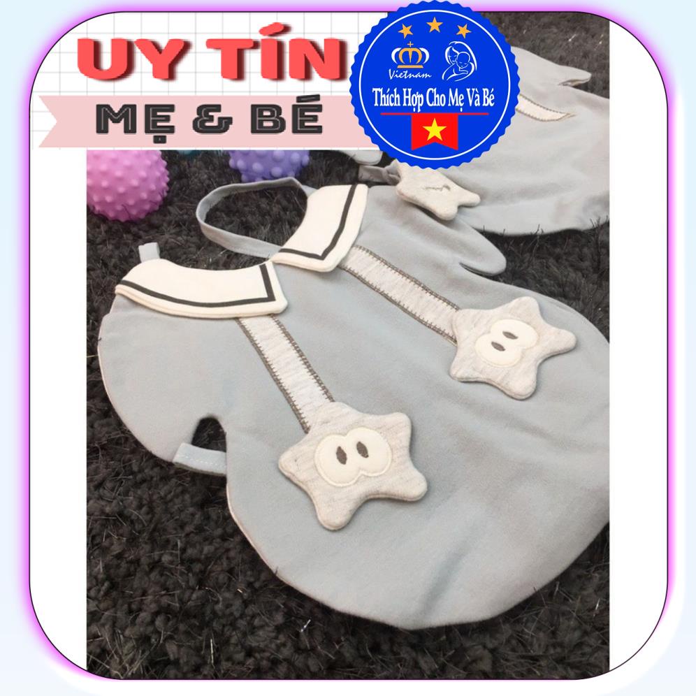 Yếm ăn hình sao biển cho bé từ 0-2 tuổi (2 cái) 2602, chất liệu cotton 100% , thương hiệu Aiueo Nhật Bản