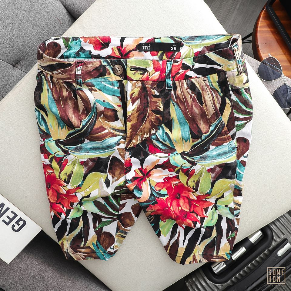 Quần Đùi Kaki Nam INF Họa Tiết 4 Màu, Chất Vải Kaki Dày Dặn QD005131, SOMEHOW