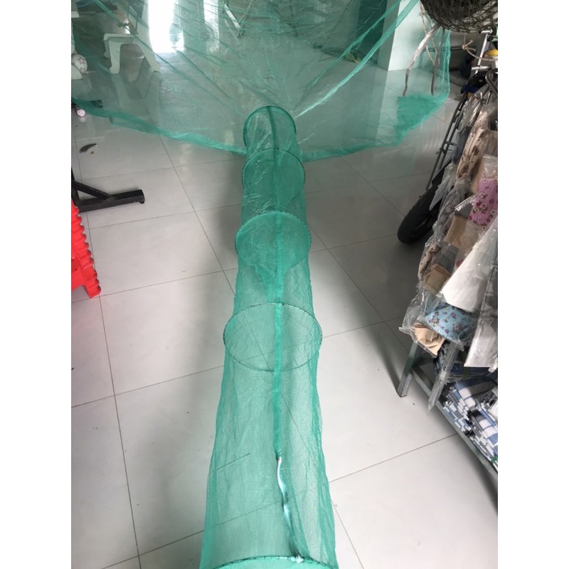 Dớn Đại đặc cá,tép,tôm,lươn,rắn,...mắt lưới 3li/4li, 3 hom bắt,tổng chiều dài 4,5m(Dớn 2,7m + Cánh mỗ
