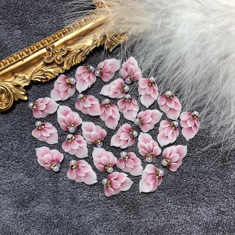 Hoa bột nails giá rẻ hoa góc.phục kiện nails