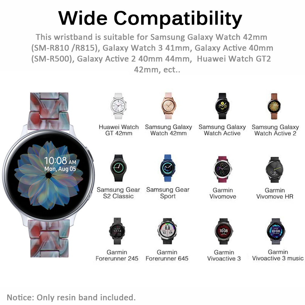 Dây Đeo Nhựa 20mm / 22mm Cho Đồng Hồ Thông Minh Garmin Venu Sq / Huawei Watch 2 Pro / Ticwatch E2 / Samsung Gear S2 Classic / Garmin Venu Sq