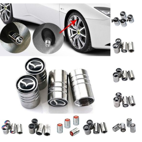 Nắp Van Bánh Xe vòi Kim Loại Cho xe hơi ô tô logo Mazda 2 3 6 CX5 CX8 CX-5 CX-8 Mazda2 Mazda3 Mazda6