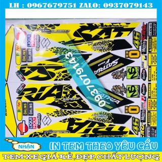 Tem rời Satria fi vàng đen thêm mỏ càyi