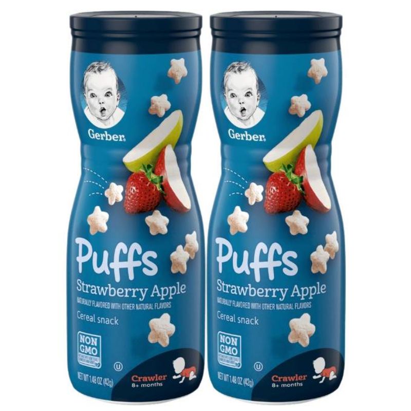 Bánh ăn dặm hình sao Gerber mỹ hộp 42g,8m+