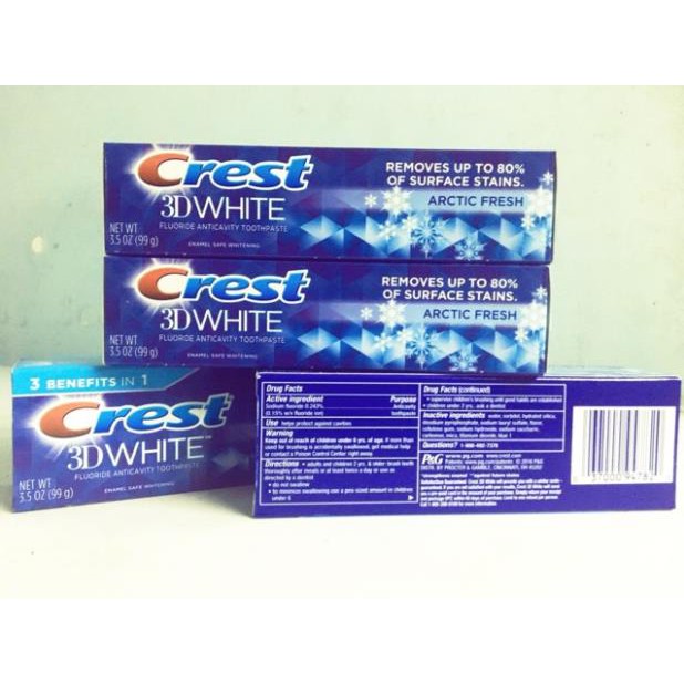 KEM ĐÁNH RĂNG CREST 3D WHITE ADVANCED 158Gr - MỸ