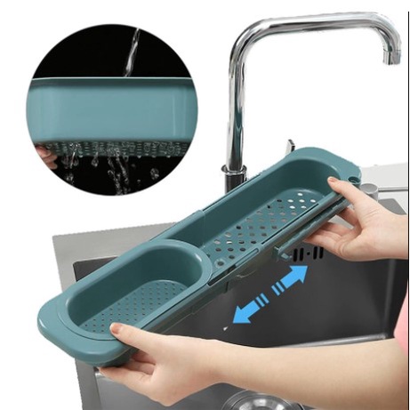 Thể Điều Chỉnh  Kệ Để Đồ Rửa Chén, Giá Để Đồ Rửa Bát Đa Năng Có Móc Treo Khăn Tiện Dụng