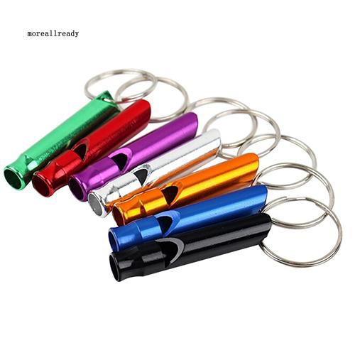 Set 2 còi hợp kim nhôm kêu cứu khẩn cấp dùng khi đi leo núi/ cắm trại ngoài trời cỡ 4.7x0.9cm