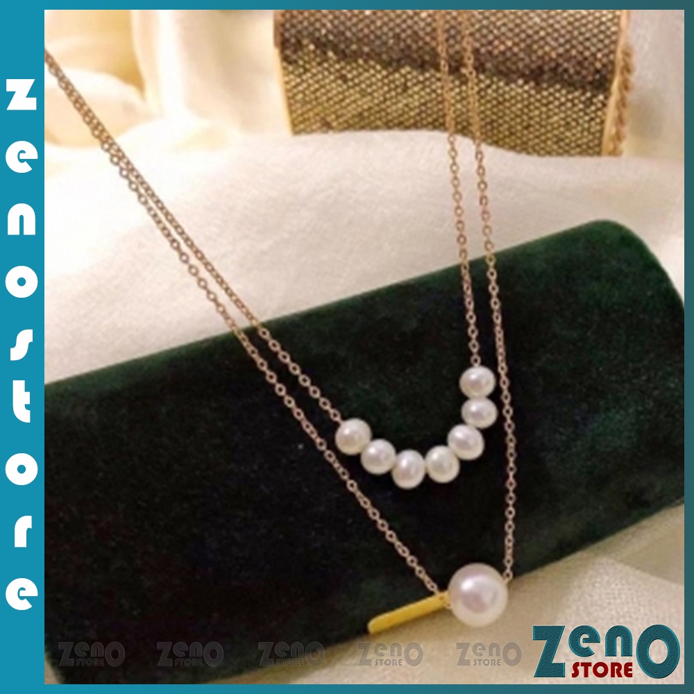 Dây chuyền kép ZenO DC01 chuỗi hạt phong cách Hàn Quốc