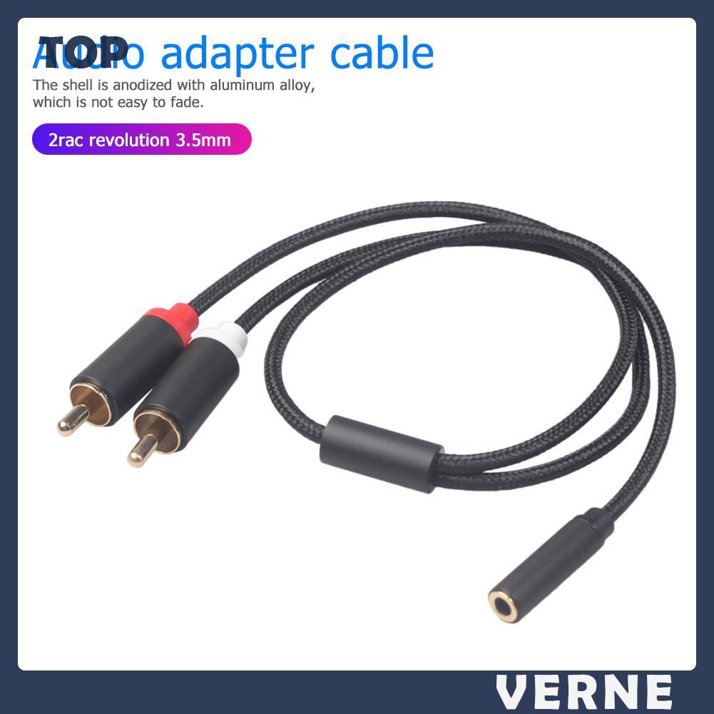 Cáp Chuyển Đổi Âm Thanh Từ Verne 0.4m Rca 2 Rca Male Sang Female 3.5mm