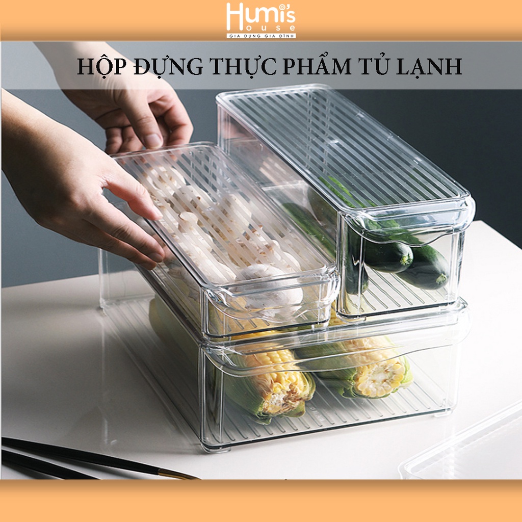 Hộp Đựng Thực Phẩm Tủ Lạnh Bằng Nhựa Cao Cấp 4 Kích Thước - Shop HuMi's House