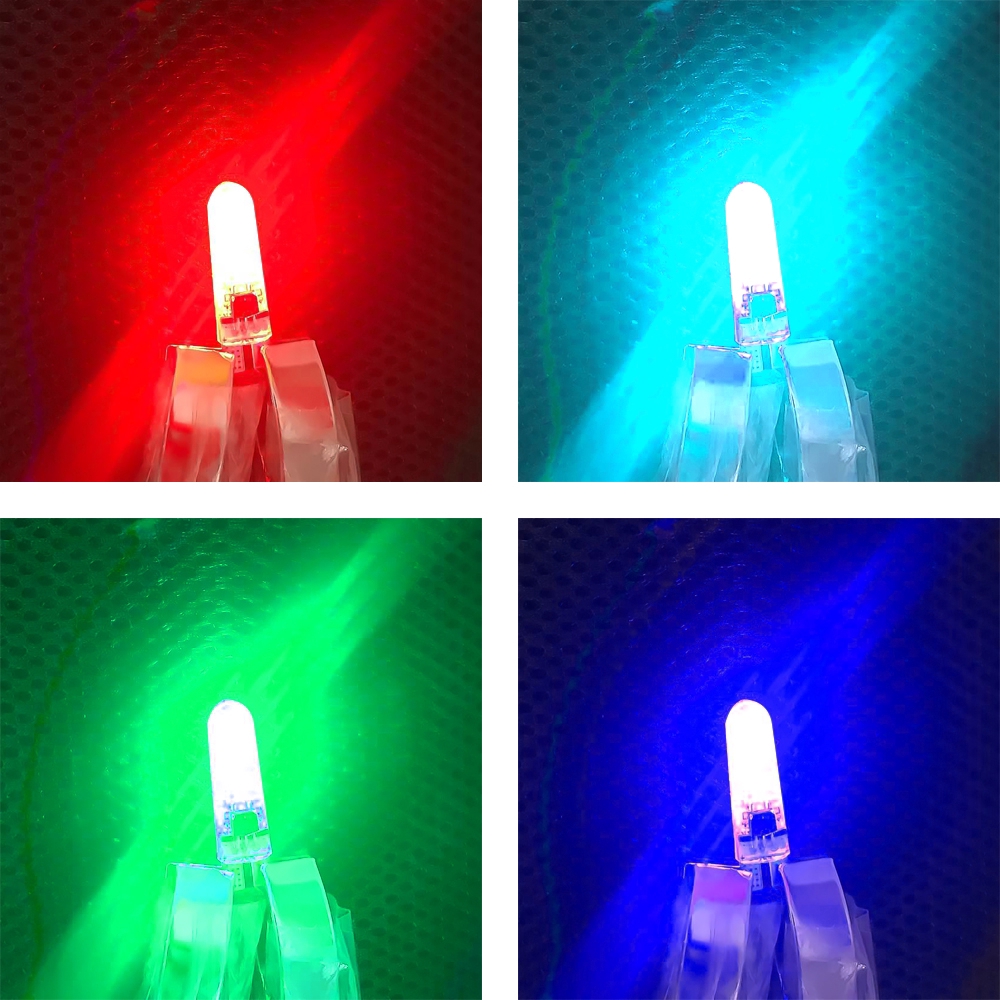 Set 2 đèn LED T10 Màu Sắc chuyên dụng cho xe hơi kèm bộ điều khiển từ xa | BigBuy360 - bigbuy360.vn