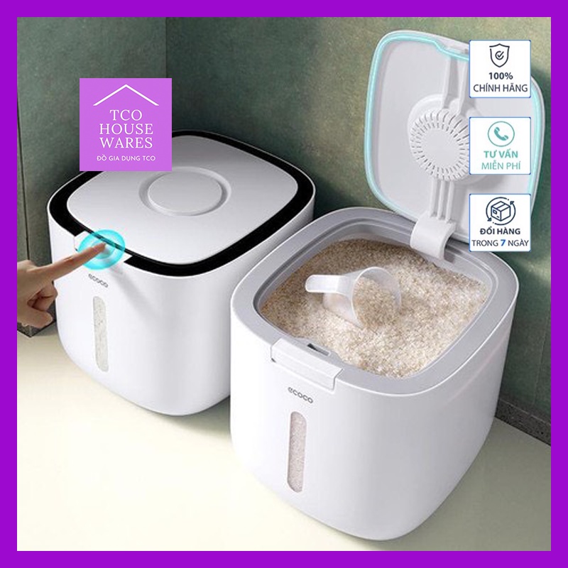 Thùng đựng gạo Ecoco cao cấp chống ẩm tối ưu